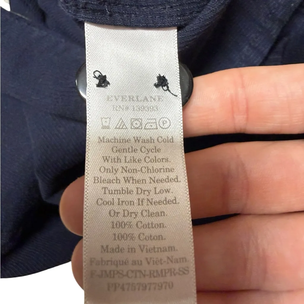 Everlane The Cotton Weave Striped Short Sleeve Romper - Image 6