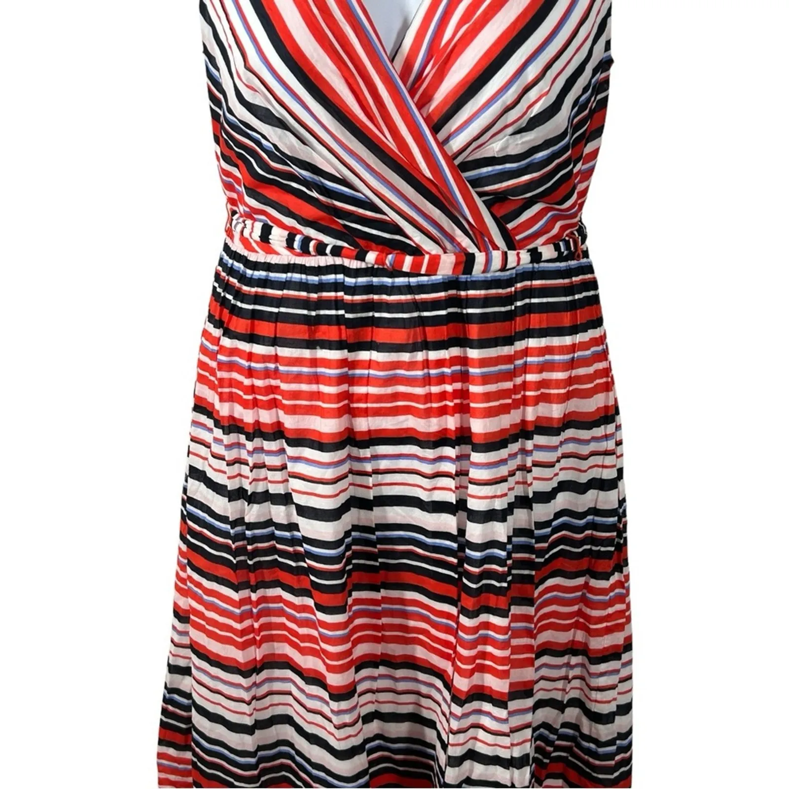 Tommy Hilfiger Nautical Striped Sleeveless Midi Dress Size 10 | Summer Chic - Image 4