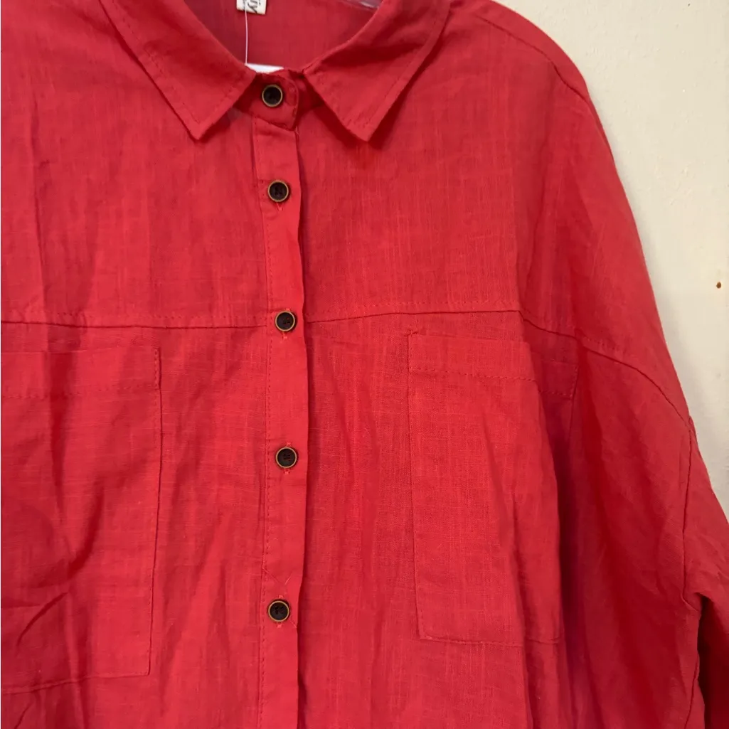 Oversized Pink Red Button - Image 7