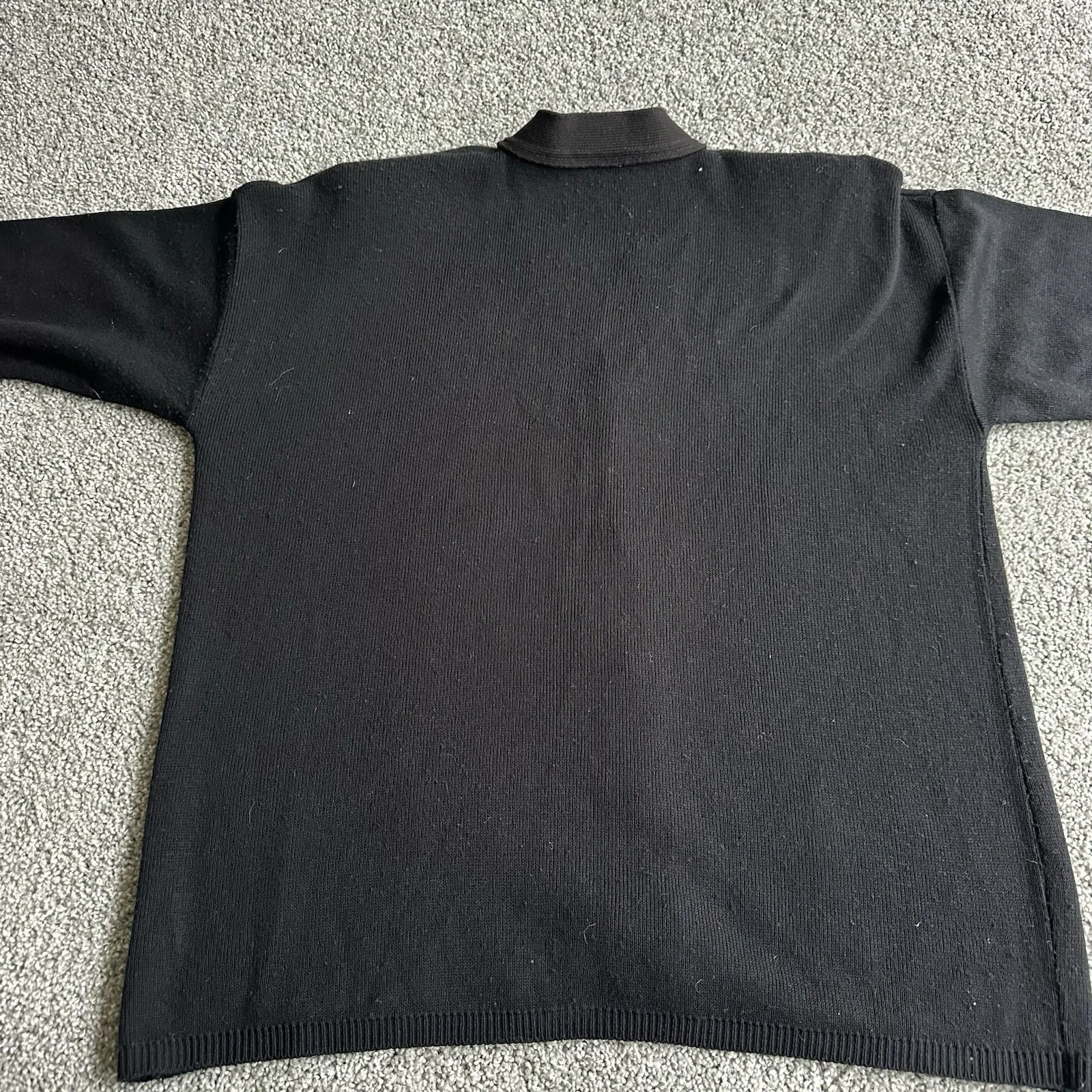 Bay Point Threads women's black cardigan sweater w/gold trim glitter, size Large - Image 7