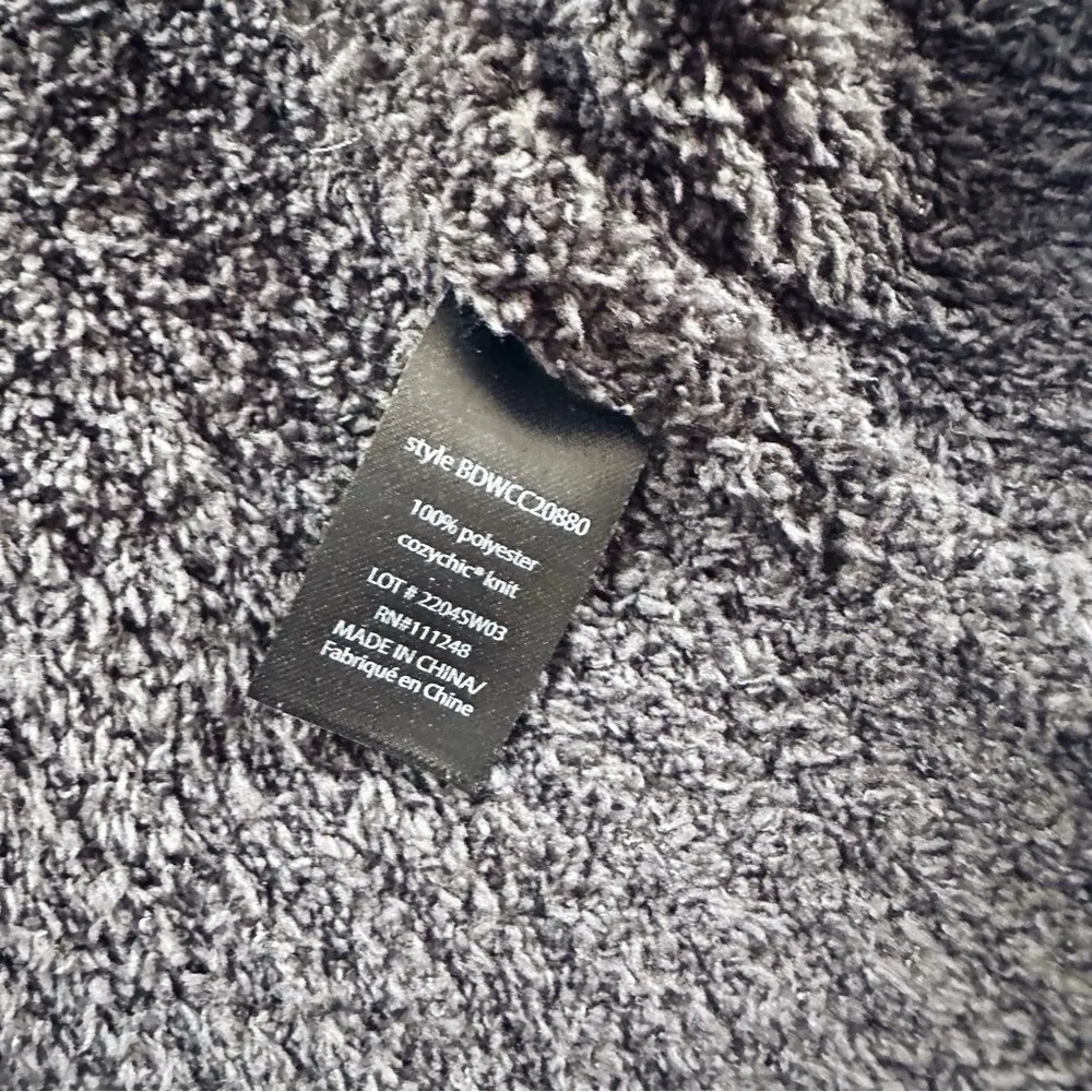 NEW Barefoot Dreams Cozychic Open Knit Cardigan Sweater Dark Gray size XS - Image 6