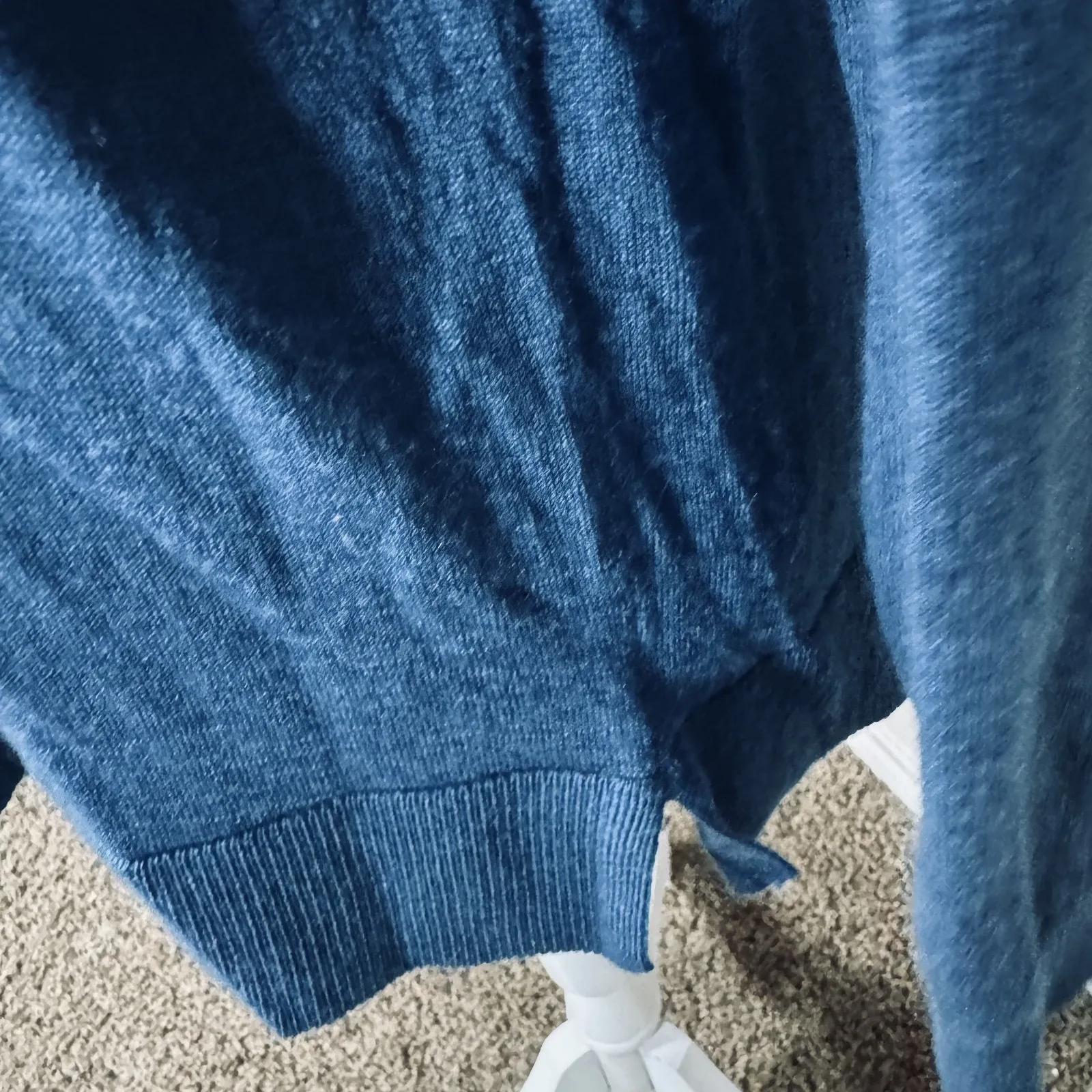 Katherine Barclay 100% Merino Wool Sweater Women's XL Teal Green Vneck - Image 4