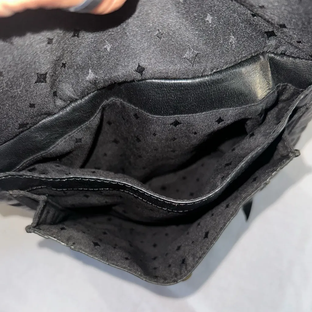 Fossil  • Black Lamb Leather Stanton Crossbody Multi-Pocket Adjustable Versatile - Image 10