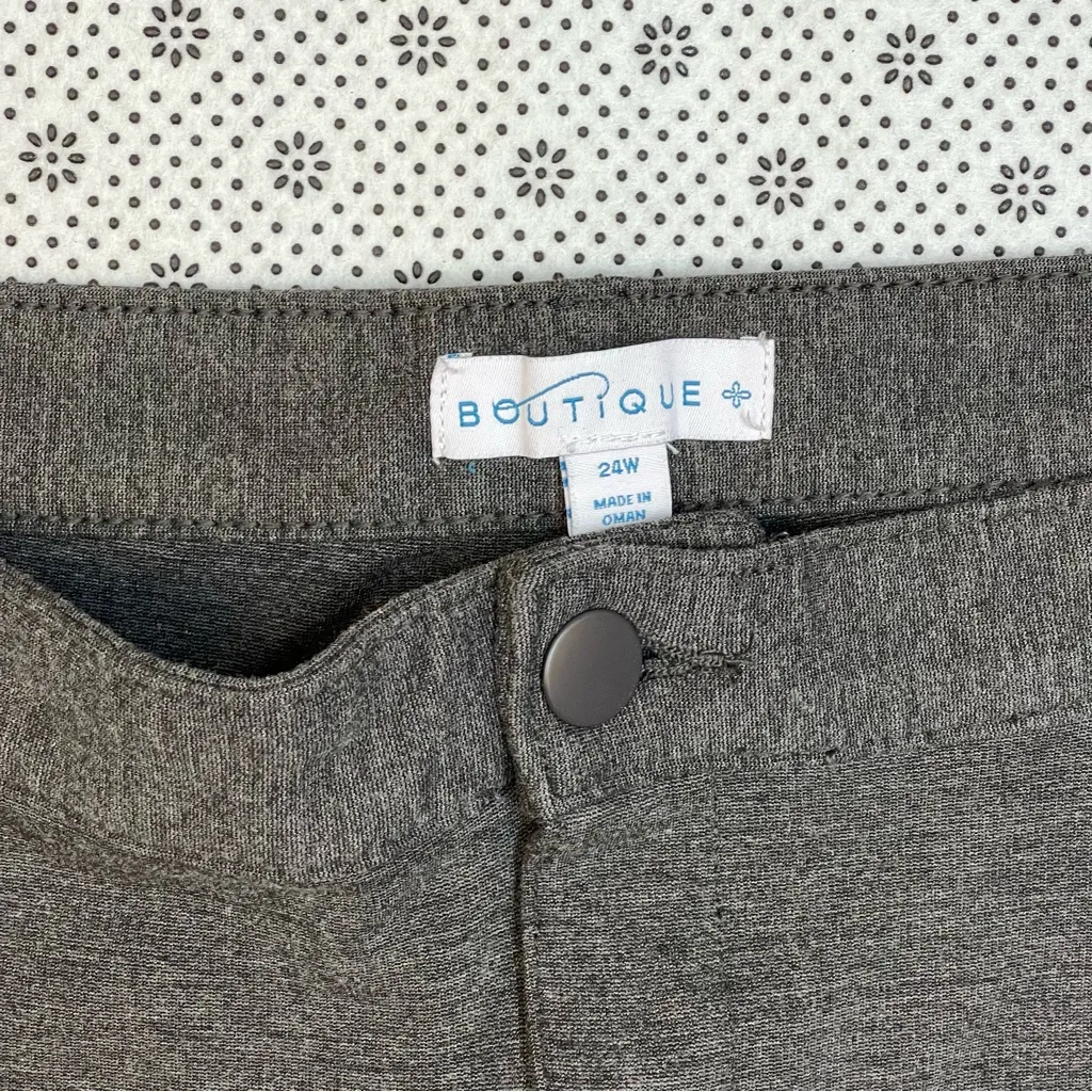 Boutique 9 Women's Gray Skinny Pants Size 24W - Image 3