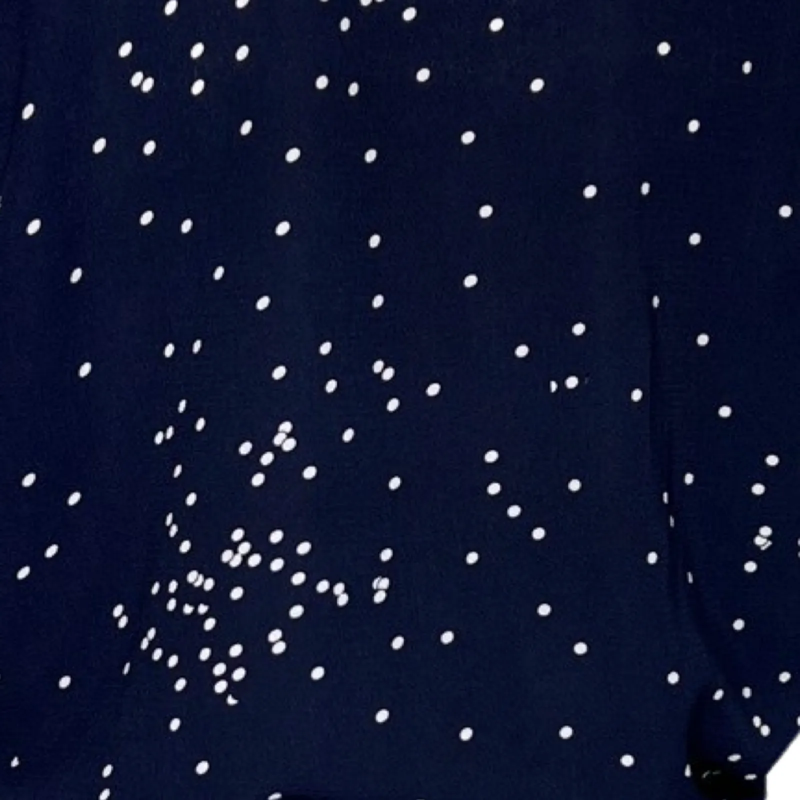 Heartloom Shirt Womens‎ Large Blue White Polka Dot Peplum Blouse Career Casual - Image 6