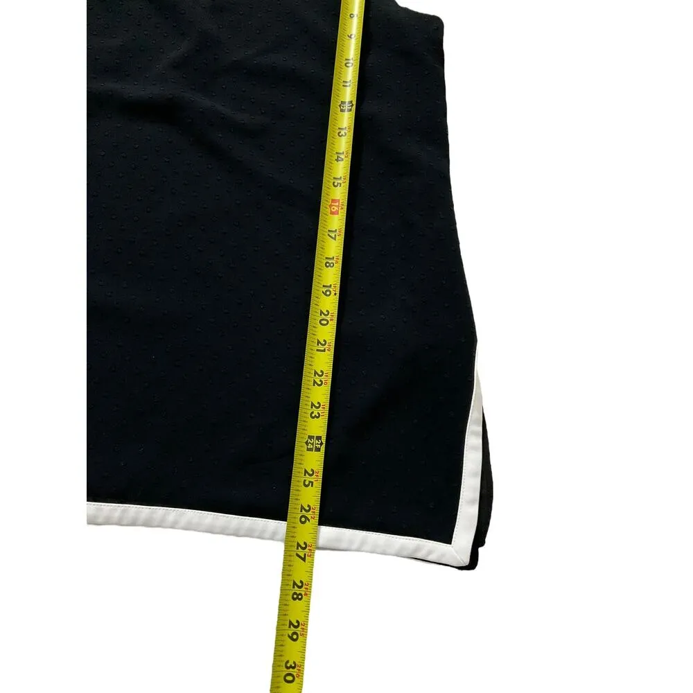 White House Black Market Black Lined Tunic Top Women Size Small | 1-2 - Image 4