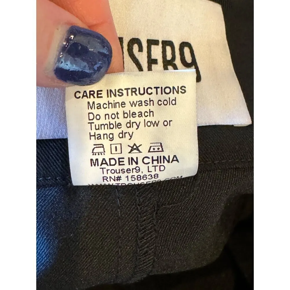 Trouser9 Pants Women Small Black Pleated Baggy Tapered Leg‎ Trousers Career NWT - Image 12