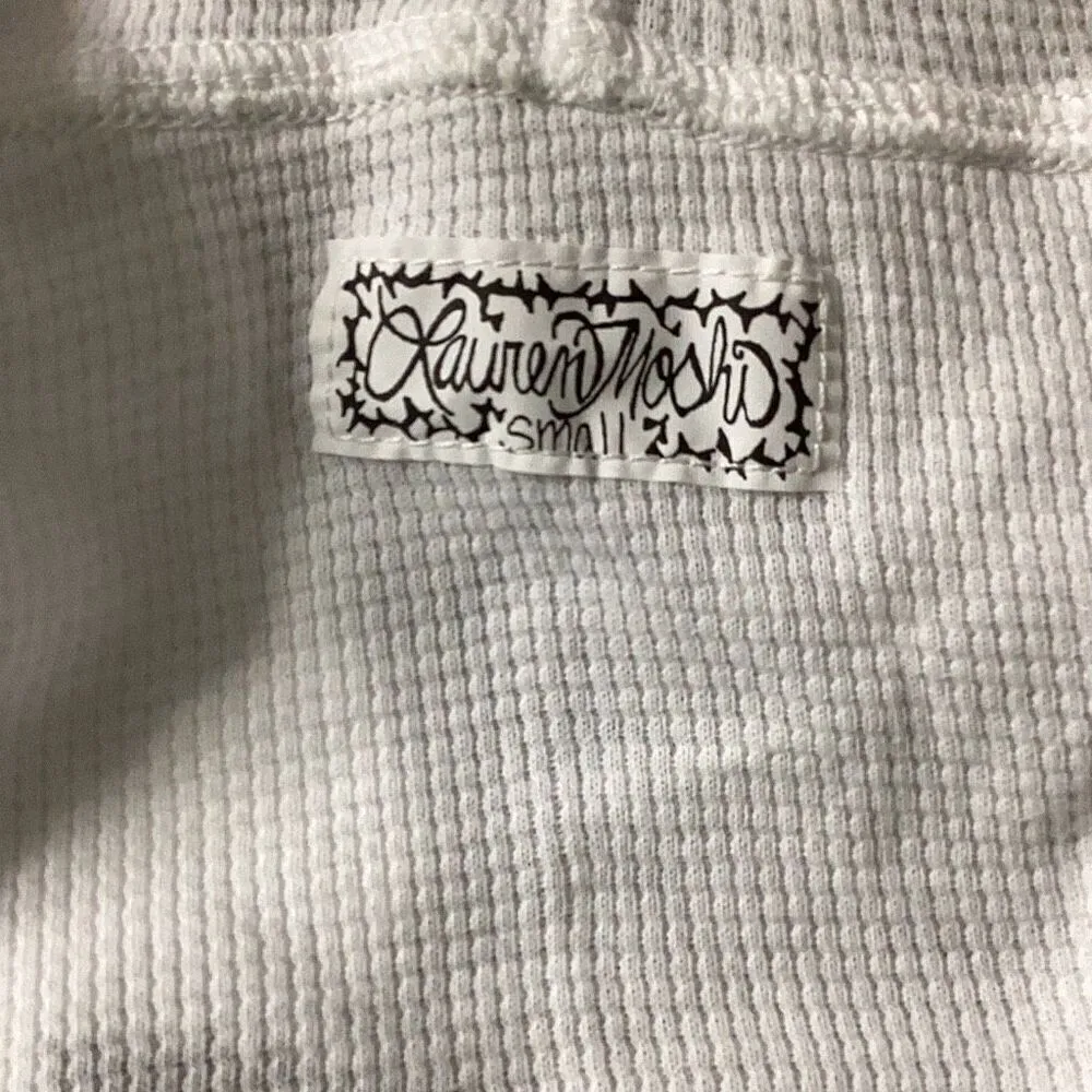 New. Lauren Moshi white zip up hoodie. Small. Retails $178 - Image 10