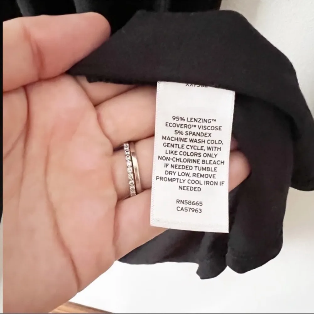 BP Black Thin Knit Long Sleeve Shirt Dress V-neck Pullover Size XXS NEW - Image 7