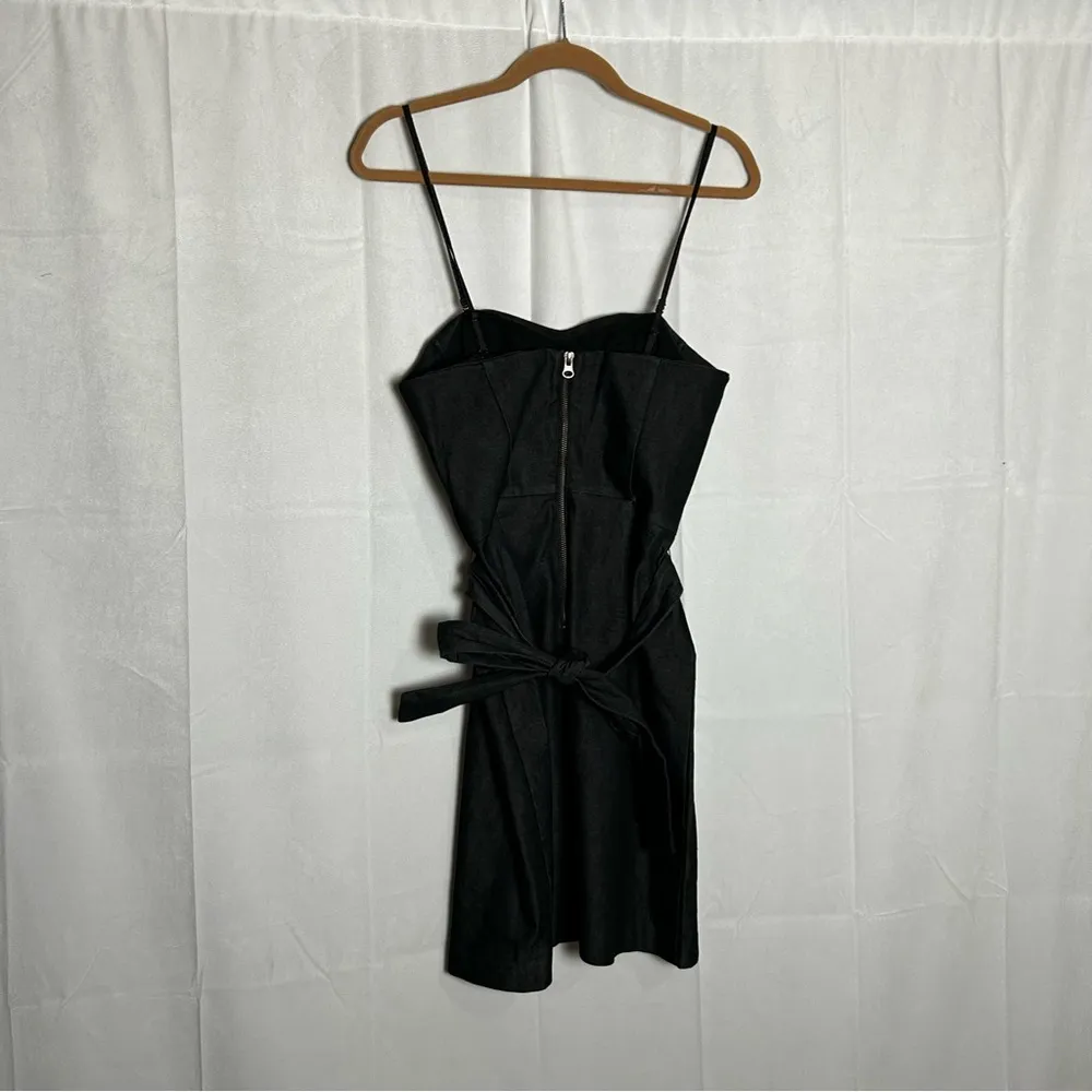 Gap Factory Cotton Blend Y2K Style Sleeveless Spaghetti Strap Mini Dress Size 6 Blue - Image 2