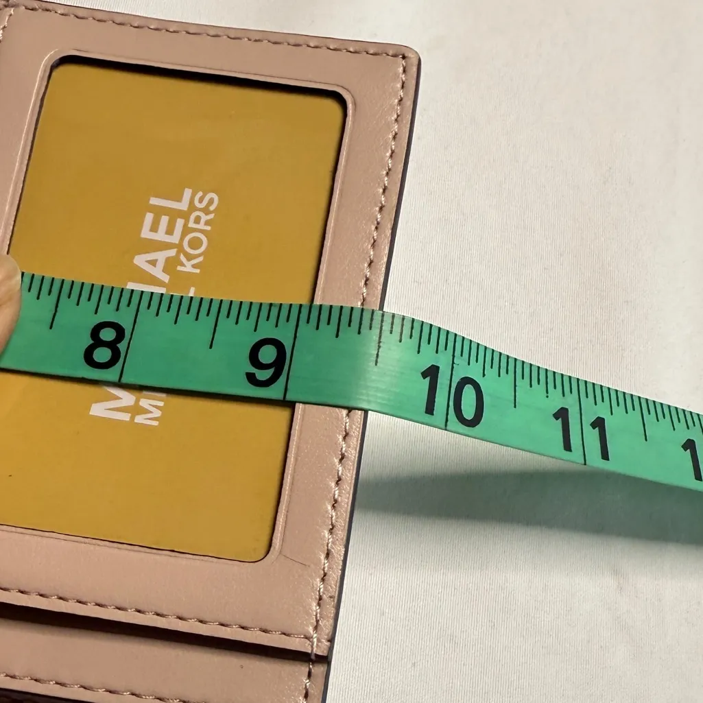 Michael Kors Carmen Bi-fold Signature Monogram Gold Logo Brand New‎ - Image 2