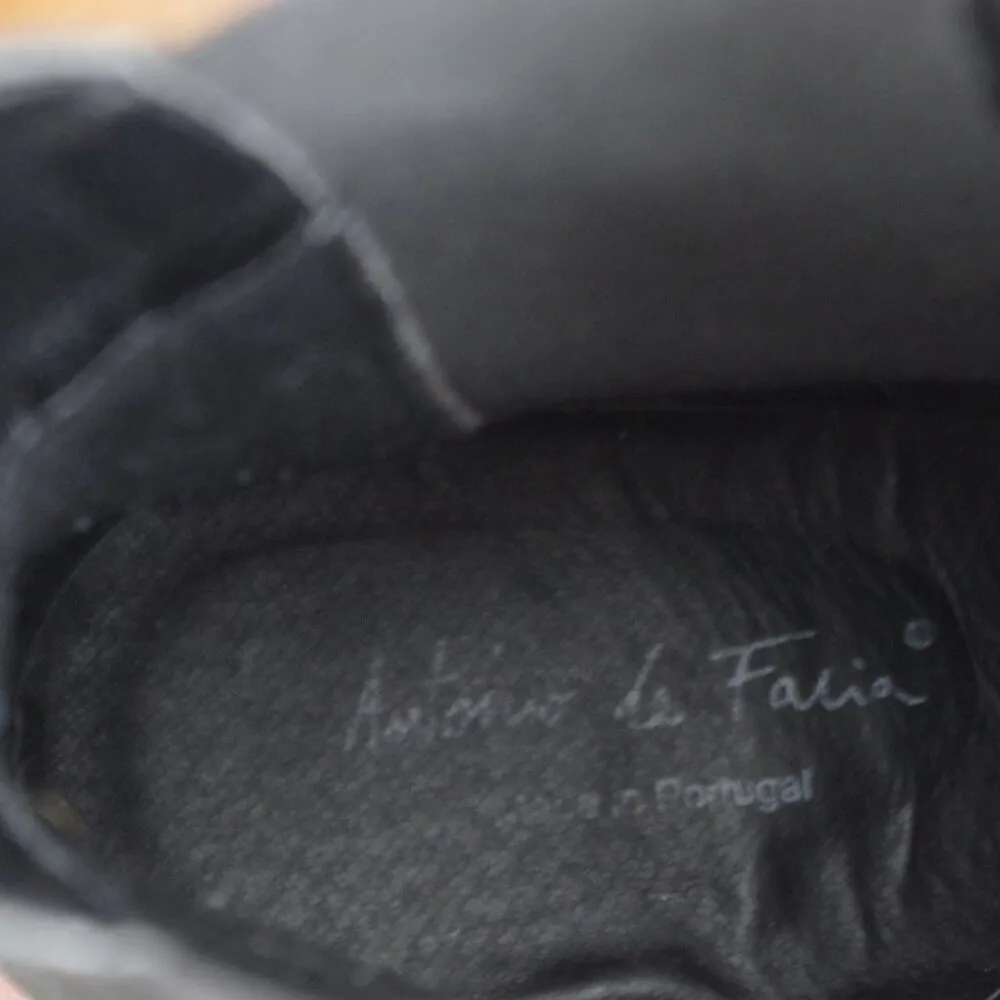 Portuguese Made Black Suede Chunky Sole Chelsea Boots Size 6.5 - Image 3