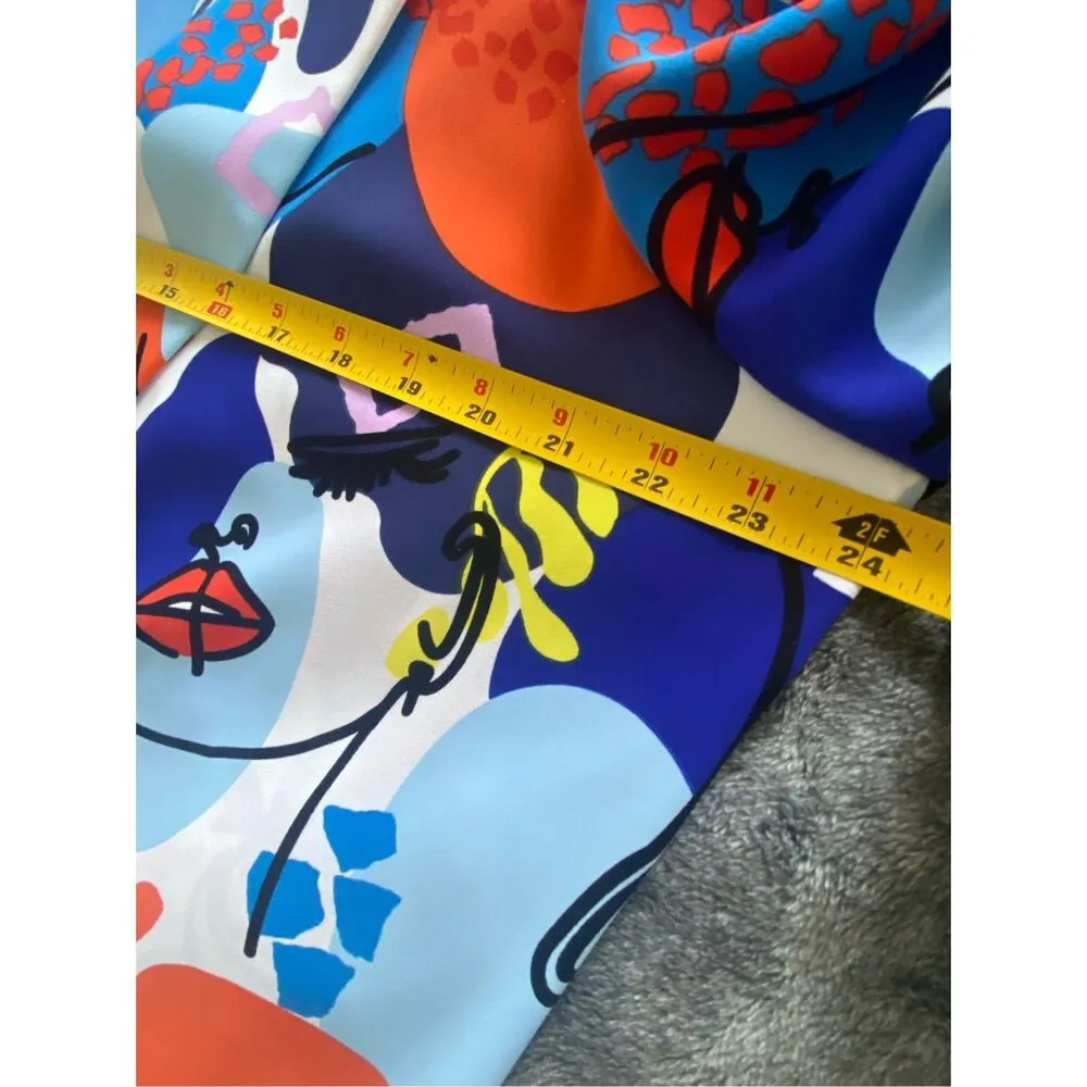 Joseph Ribkoff Multi-Color Abstract Open Front Blazer Sz 20 - Image 7