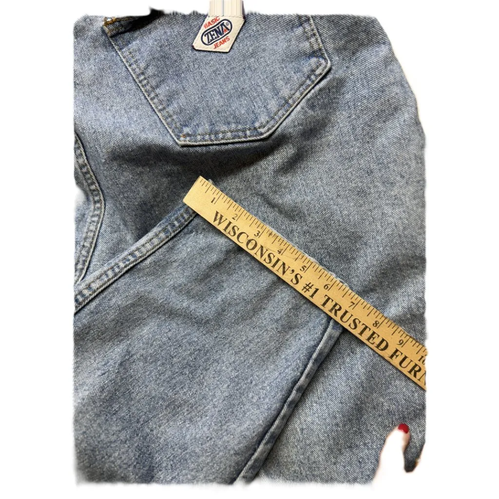 80's & 90's Vintage Wide Leg Zena Jeans Women's Size 22 Blue - Image 4