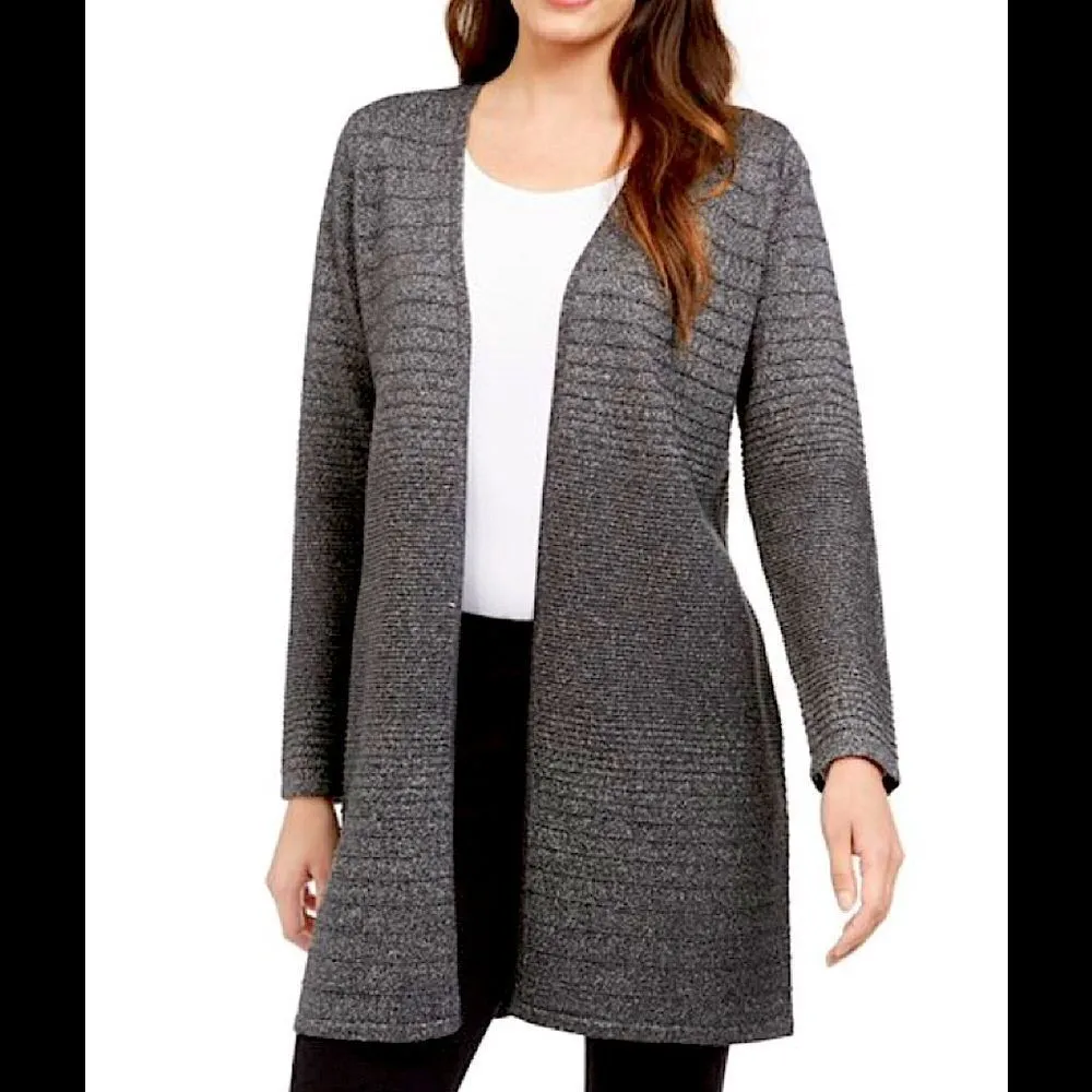 New. Alfani Blue/gray and silver metallic sweater jacket. New - Image 3