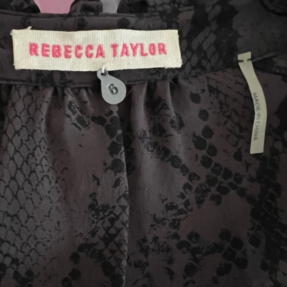 REBECCA TAYLOR Silk Snake Print Neck Tie Blouse | 6 - Image 6