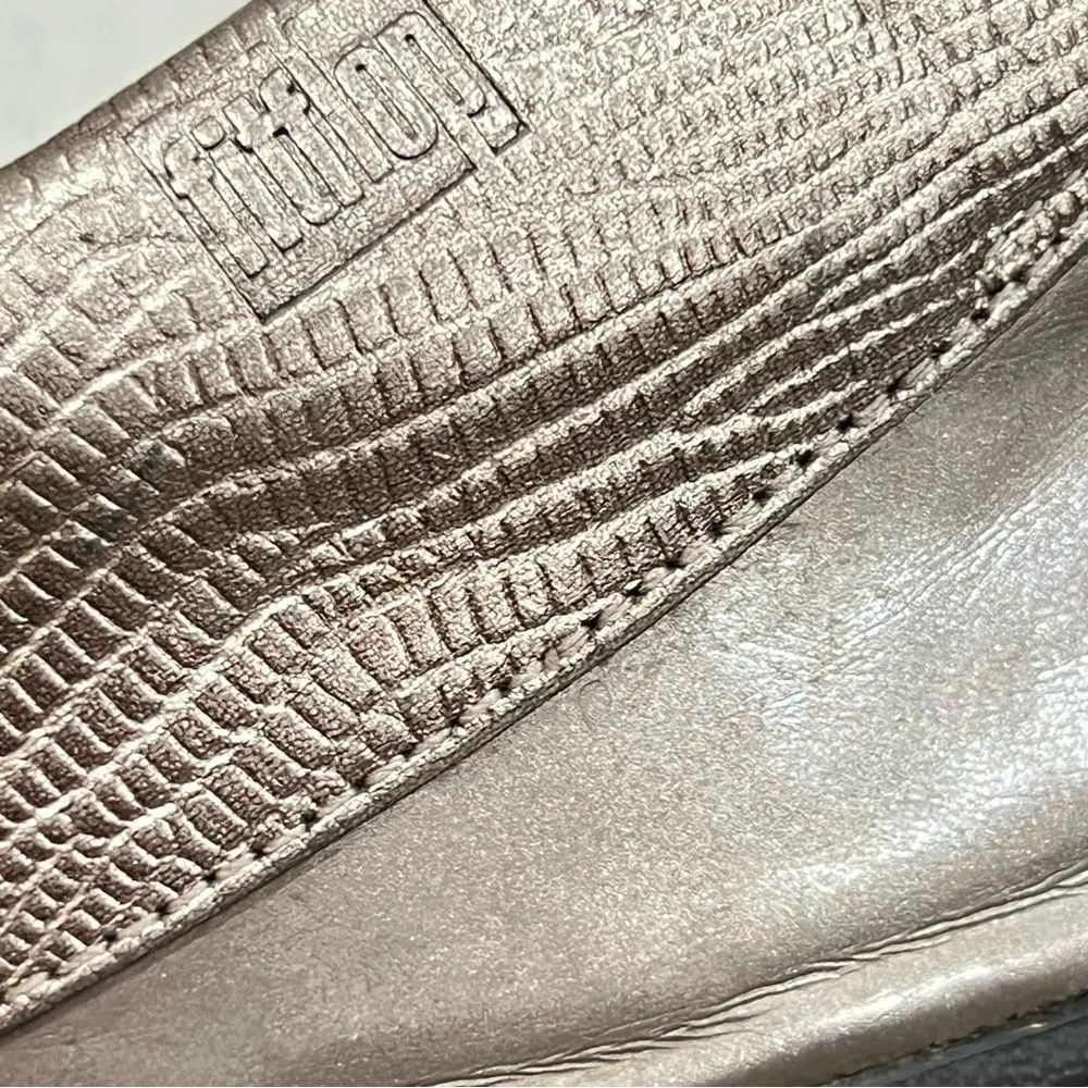 FitFlop Rumba Cha Cha Beaded Fringed Metallic Sandals Size 10 - Image 13