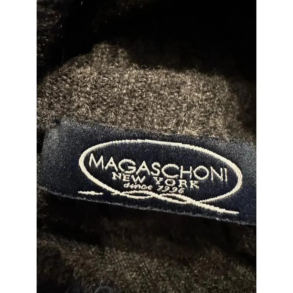 Magaschoni OS Charcoal 100% Cashmere turtle neck sweater Classic Fall Chic - Image 5
