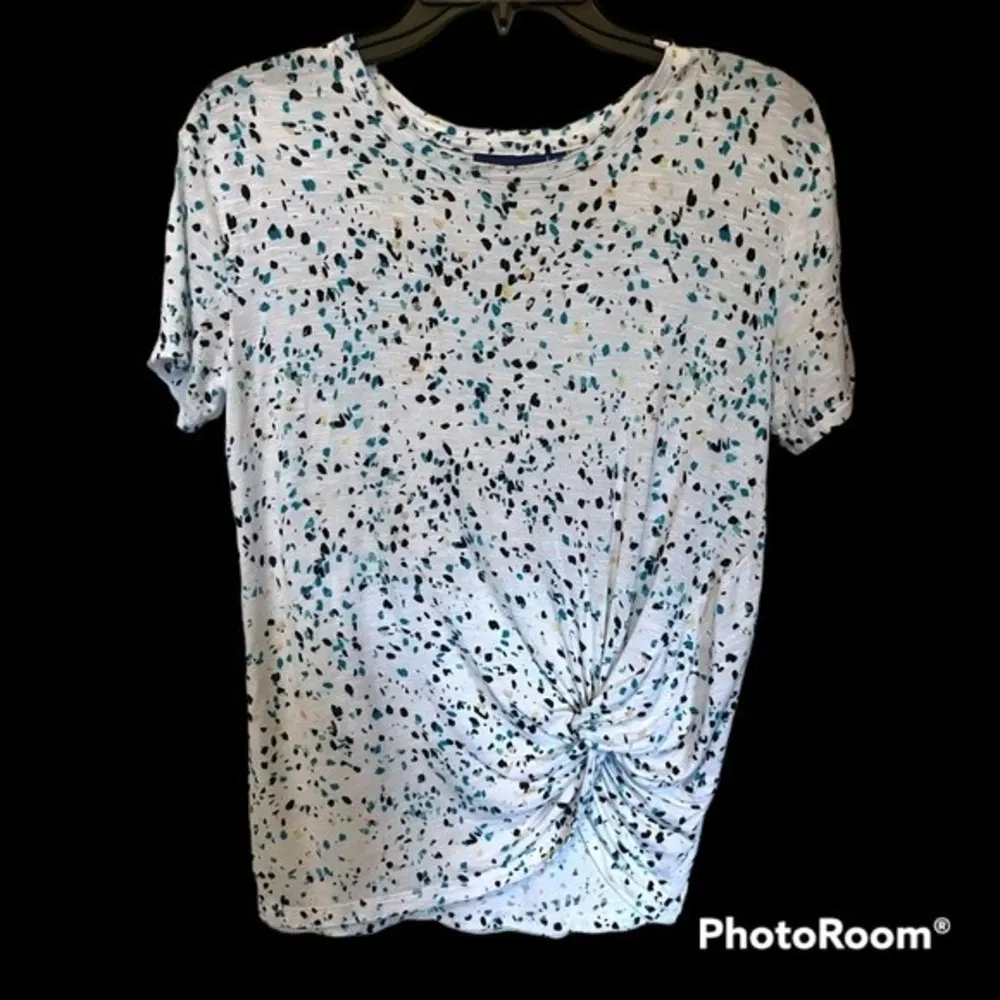 Apt. 9 Seaglass White Knot Front Tee Size X-Small - Image 8