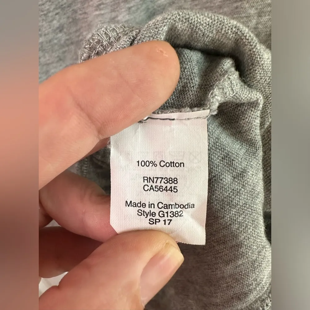 J Crew Shirt Womens Extra Small Long Sleeve Round Neck Gray Ruffle Preppy - Image 4