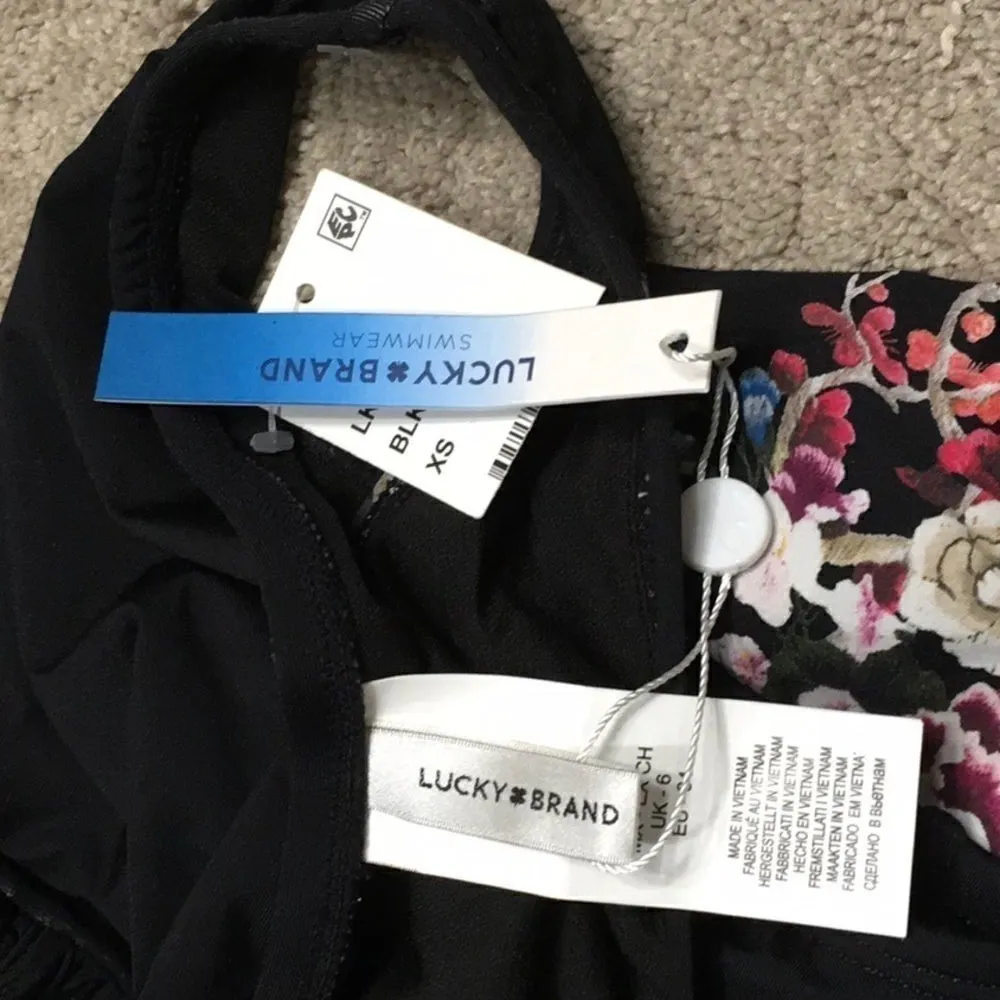 Lucky Brand black floral tankini set. NWT - Image 8