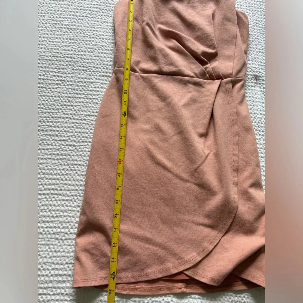 Lulus Pink Mini Cocktail Party Dress Spaghetti Straps Ruched Waist Wedding Event - Image 4