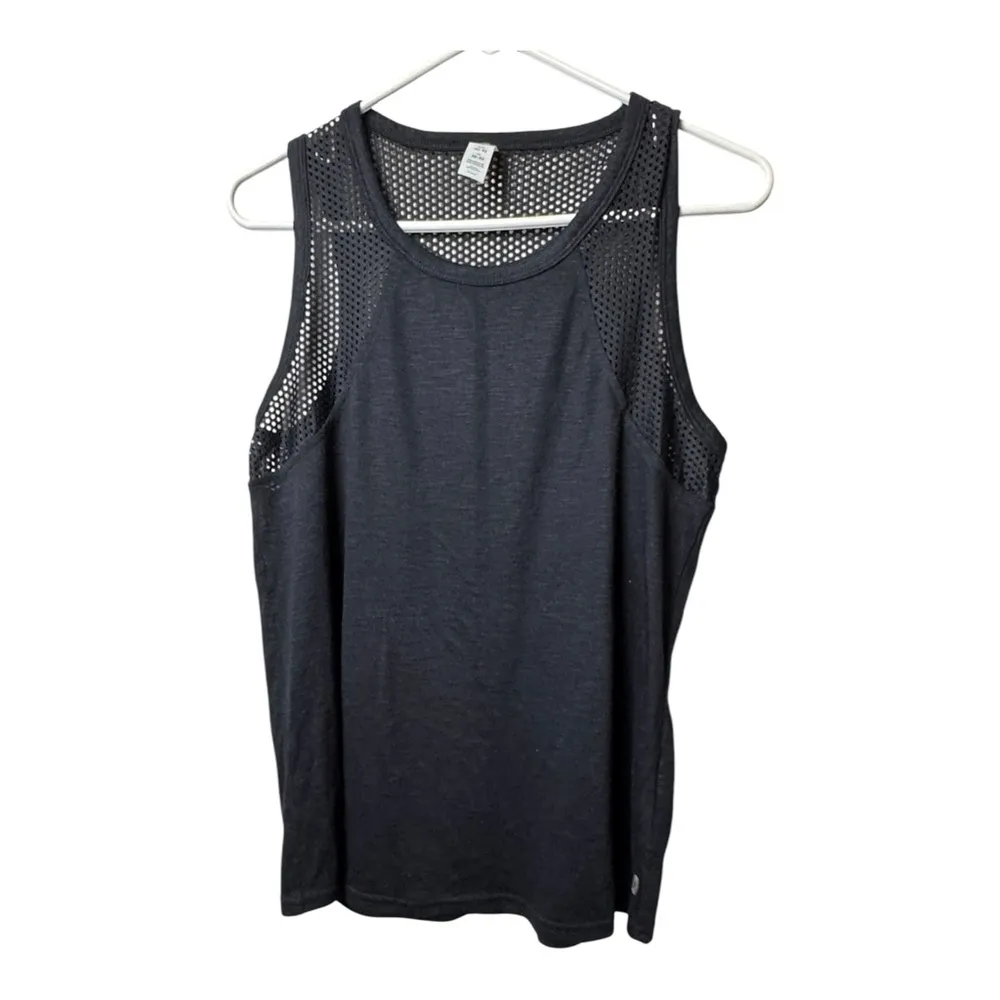 Balance Collection Black Mesh Athletic Sporty Sleeveless Workout Tank Sz M - Image 3