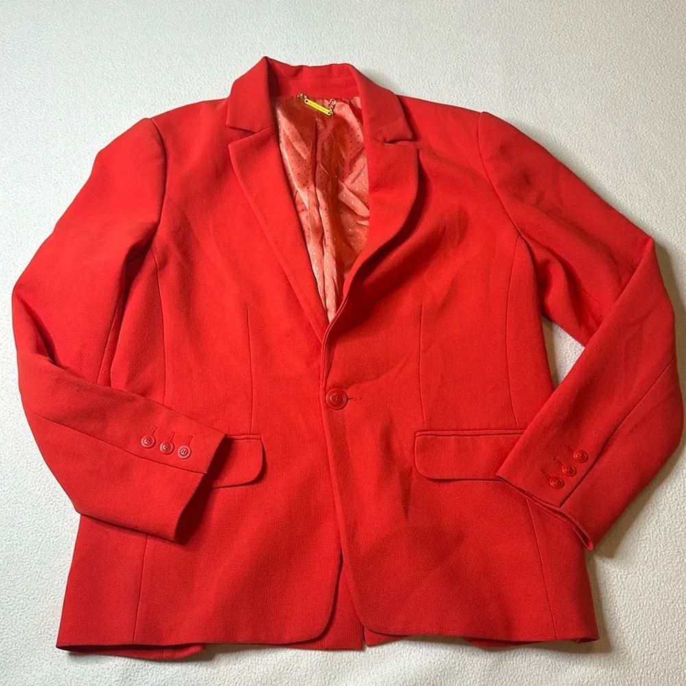Trina Turk Women’s Orange Pistache Blazer Jacket - Image 2