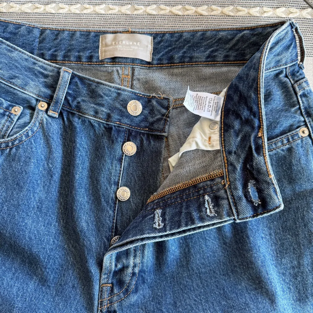NWT Everlane The Curvy ‘90s Cheeky Straight Button Fly Jean Crop Rigid Denim - Image 6