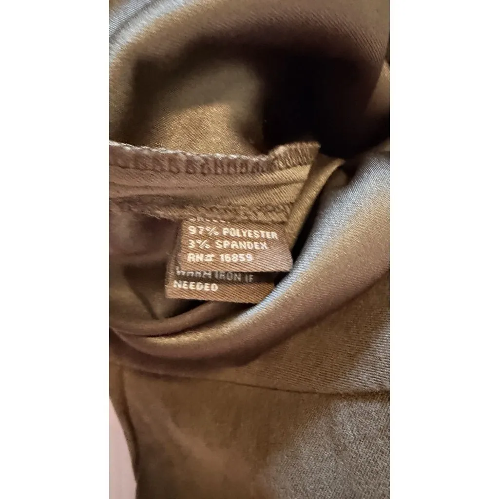 J. McLaughlin Chino Pants Womens 4 Brown Stretch Flat Front Straight Leg Preppy - Image 6