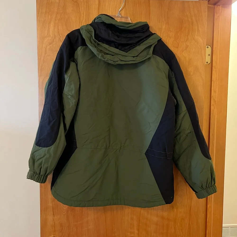 LL Bean Vintage Women’s Thinsulate Lined Hooded Jacket Green Black Medium 0 RF98 - Image 13