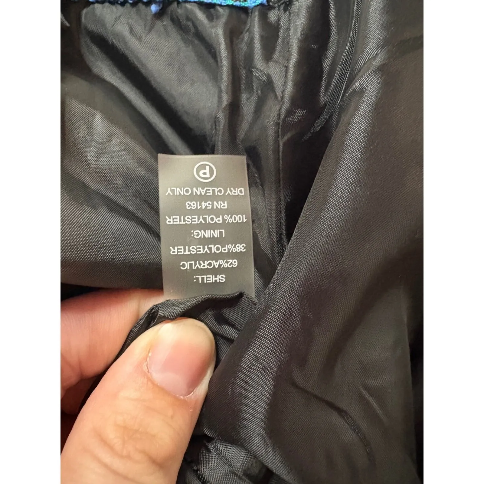 Calvin Klein Women's Blue green black Tweed Textured Pencil Skirt Size 4 - Image 7