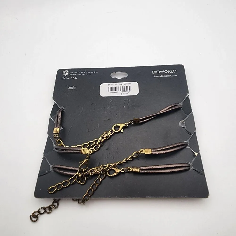 NWT Bioworld Harry Potter 3 Bracelet Set Gold - Image 2