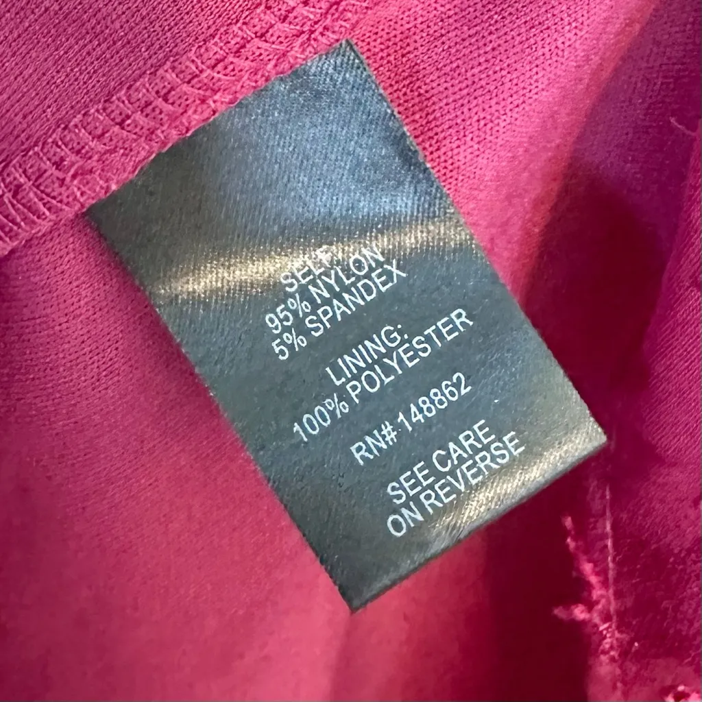 NWT Torrid Plus Burgundy Star Print Tiered Chiffon Midi Dress, Pockets - 1X - Image 7