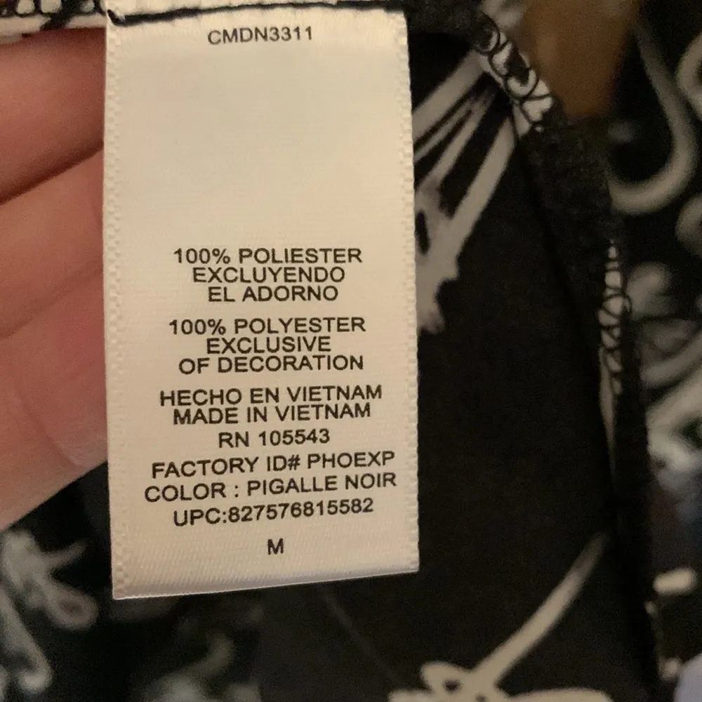 NWT Catherine Malandrino Black & White Paris Snap Up Blouse Size M - Image 5