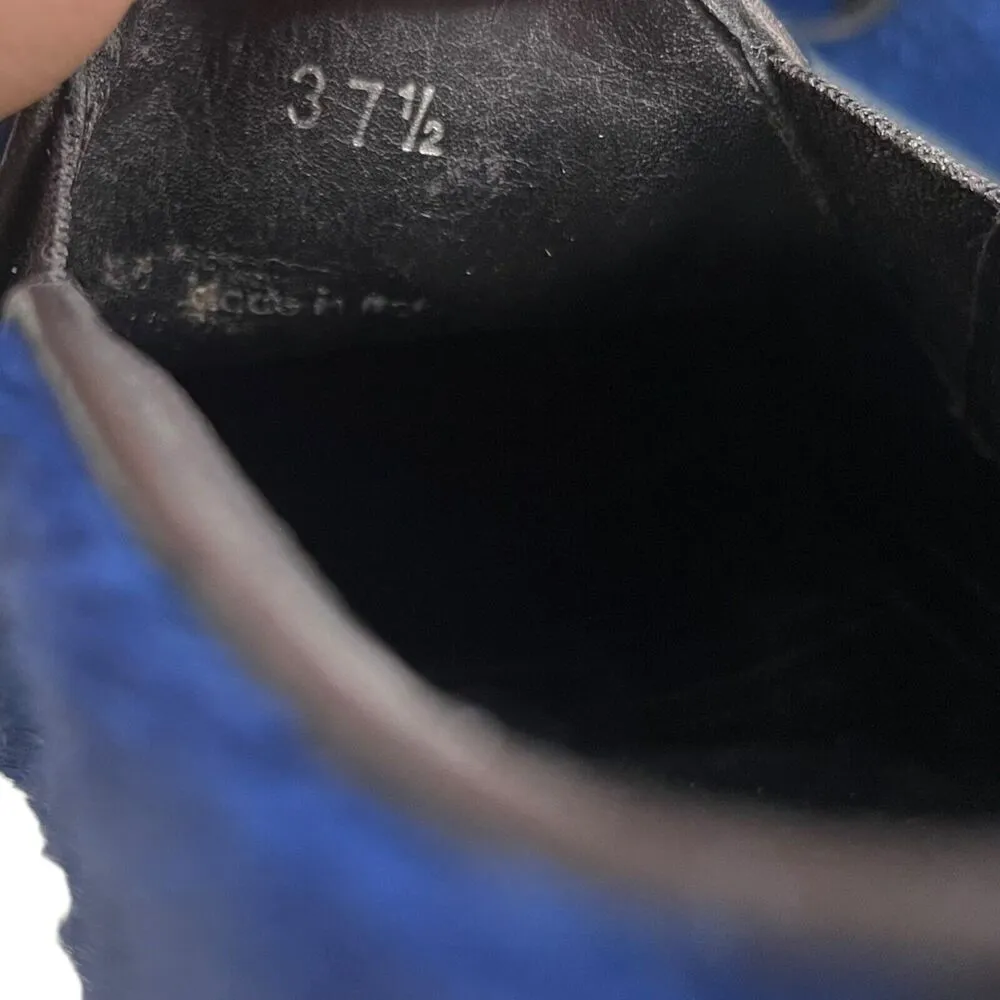 Celine Paris Blue Pony Hair Slip On Sneakers Flats Women’s Size IT37.5 US 7.5 - Image 12