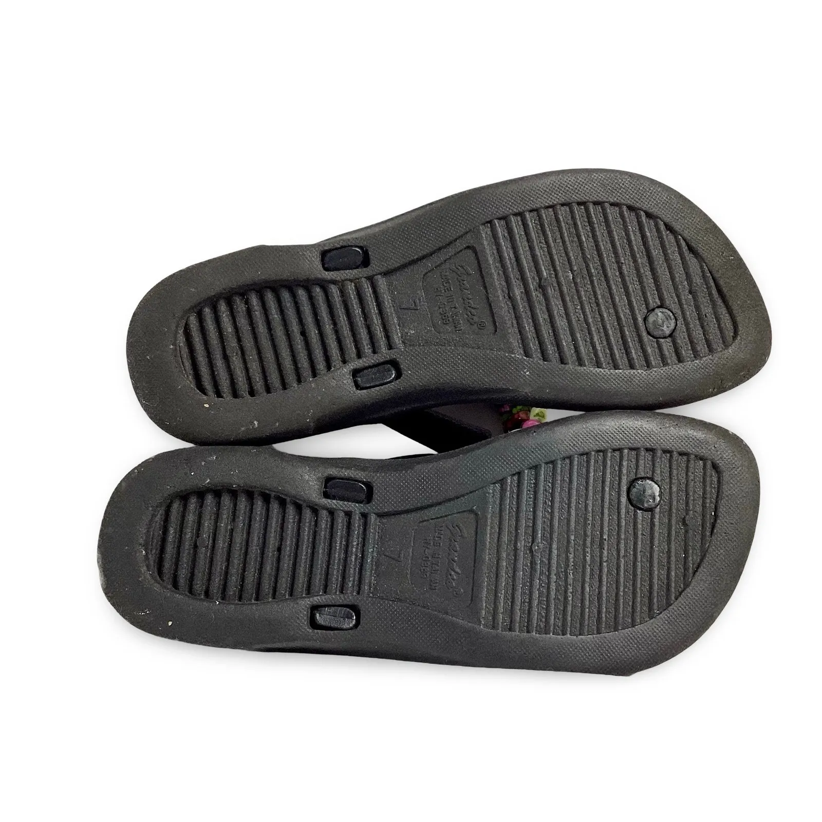 GRANDCO Molded Sole Beach Thong Sandals Black Size 7 - Image 6