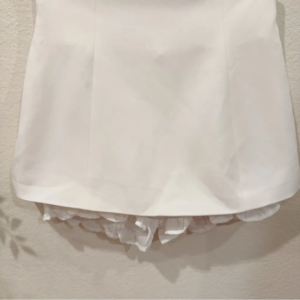J.ING Jing White High Waisted Ruffle Skort Size M NWT Size M - Image 6