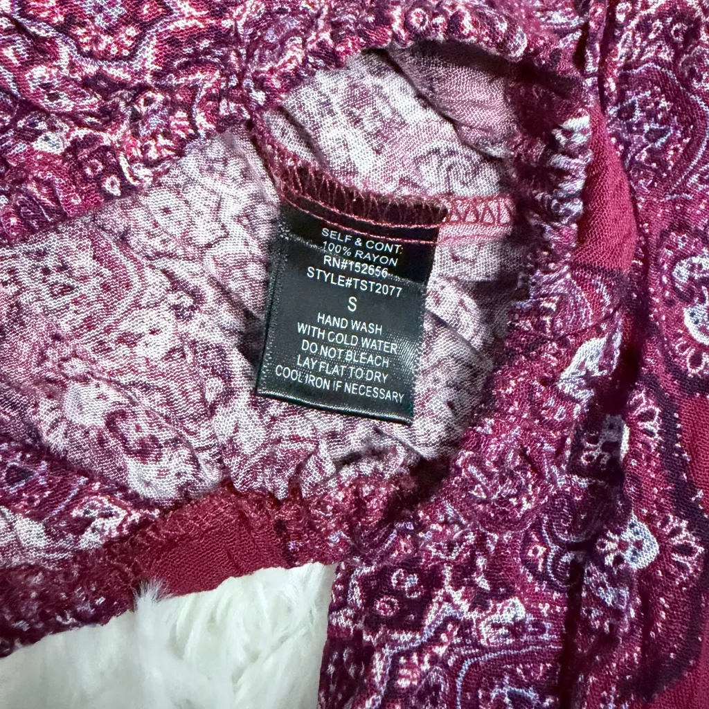 Burgundy Floral Top - Image 2