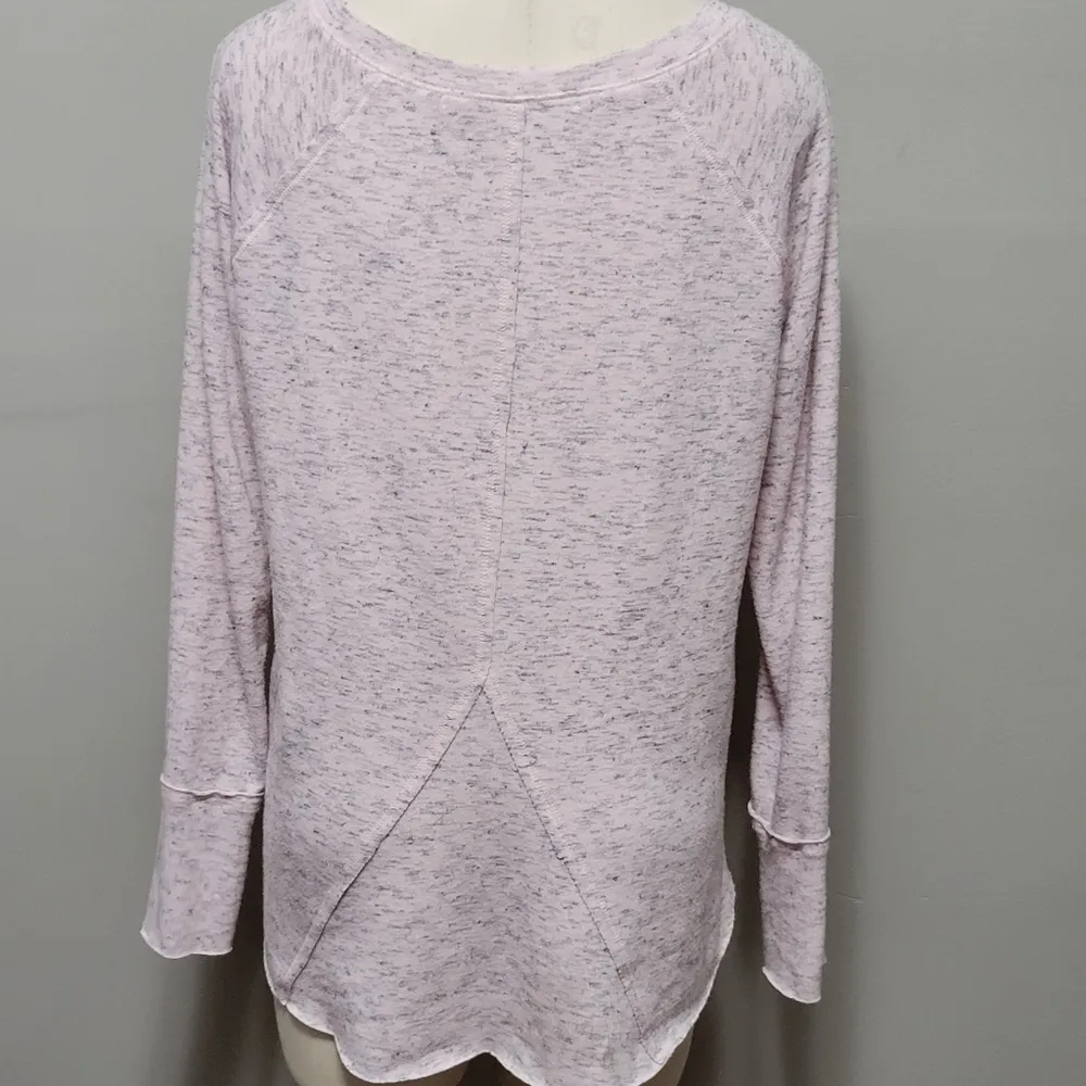 Anthropolpgie Michael Stars Madison pink heather brushed jersey top size small - Image 7