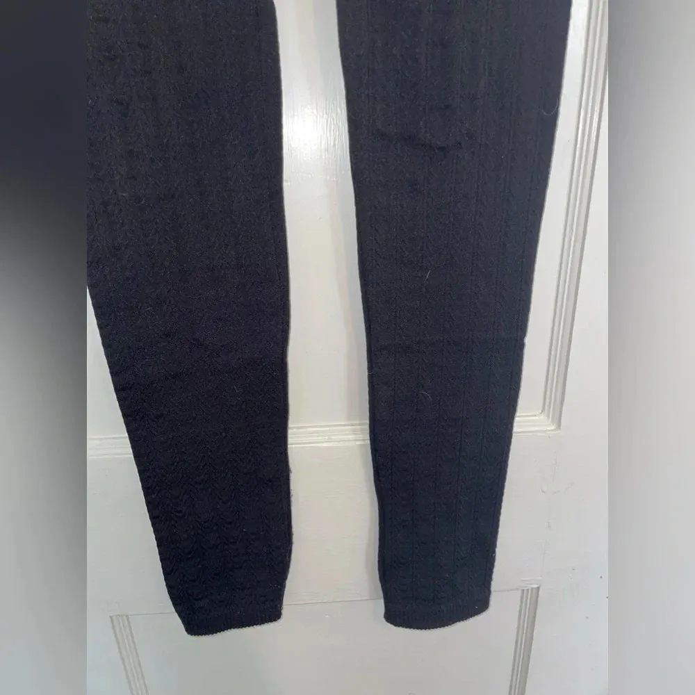 MTLA Kristin Fleece Cable Knit Legging​ Black Size M - Image 2