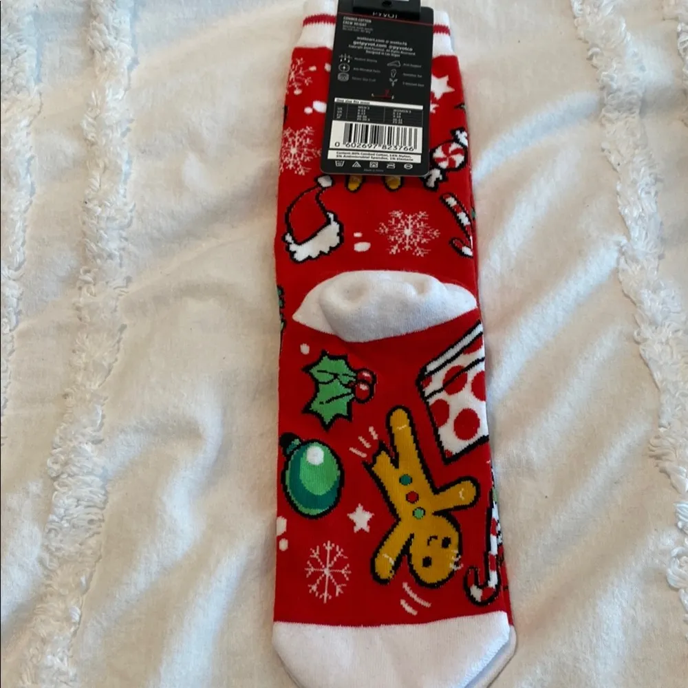 Red Gingerbread Holiday Socks - Image 8