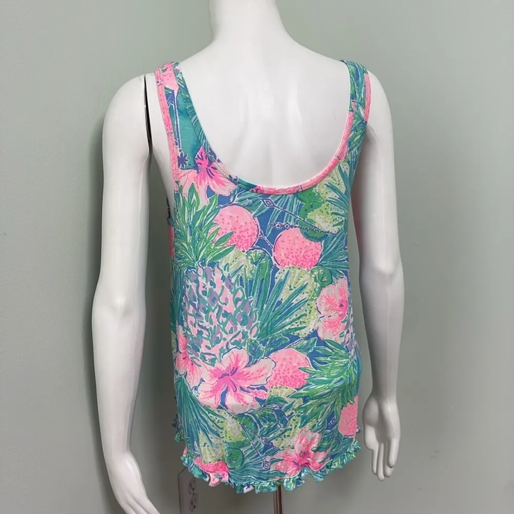 Lilly Pulitzer Ruffle PJ Tank Multi Swizzle Small - Image 5