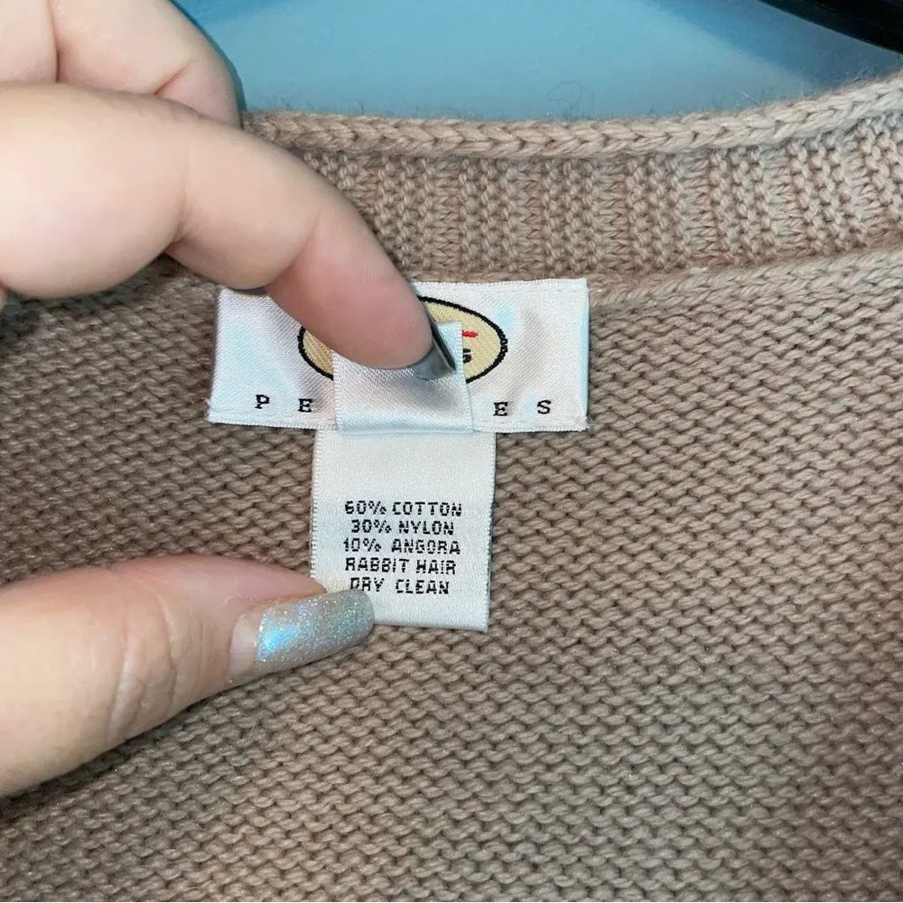 Talbots Petite Vintage Cap Sleeve Knit Sweater Cardigan Size Large Petite - Image 3