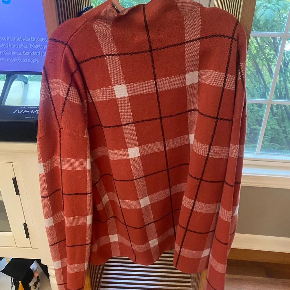 Jones & CO Orange plaid turtleneck sweater size XL HAVE TWO AVAILABLE - Image 2