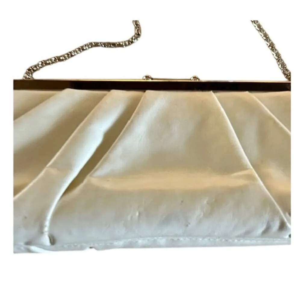 Vintage 1990s Jessica McClintock Gunne Sax Satin Evening Bag – NWT White - Image 6