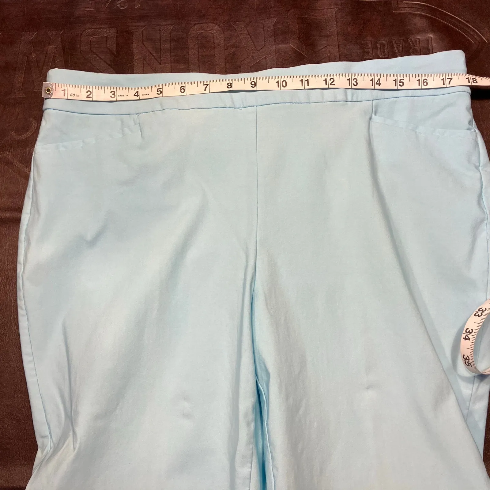 Chico's Pull-on Capris Womens 16 Light‎ Blue Spring Preppy Classic - Image 14