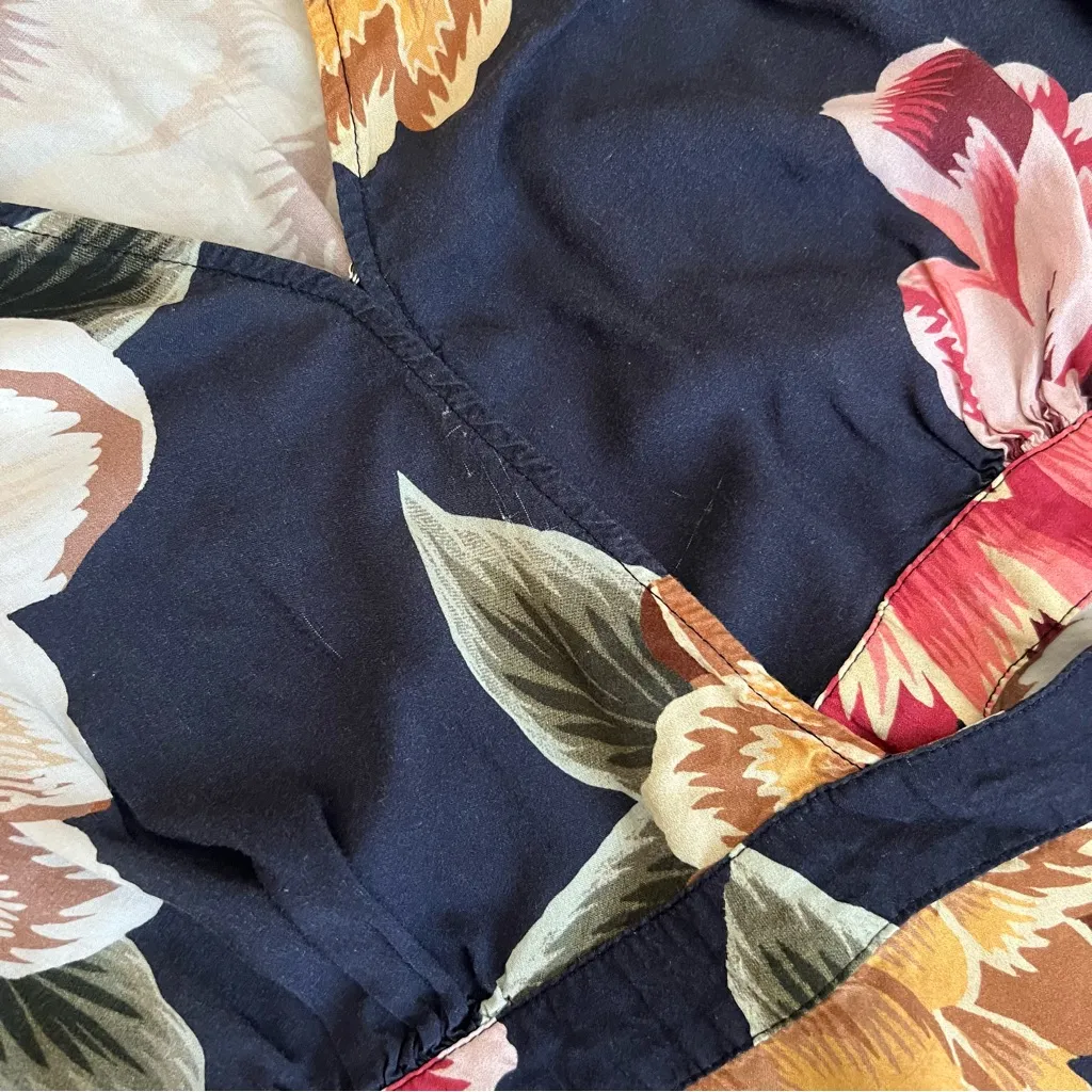 Anthropologie Farm Rio Layla Floral Ruffle Maxi Wrap Dress Size XXS Petite - Image 10