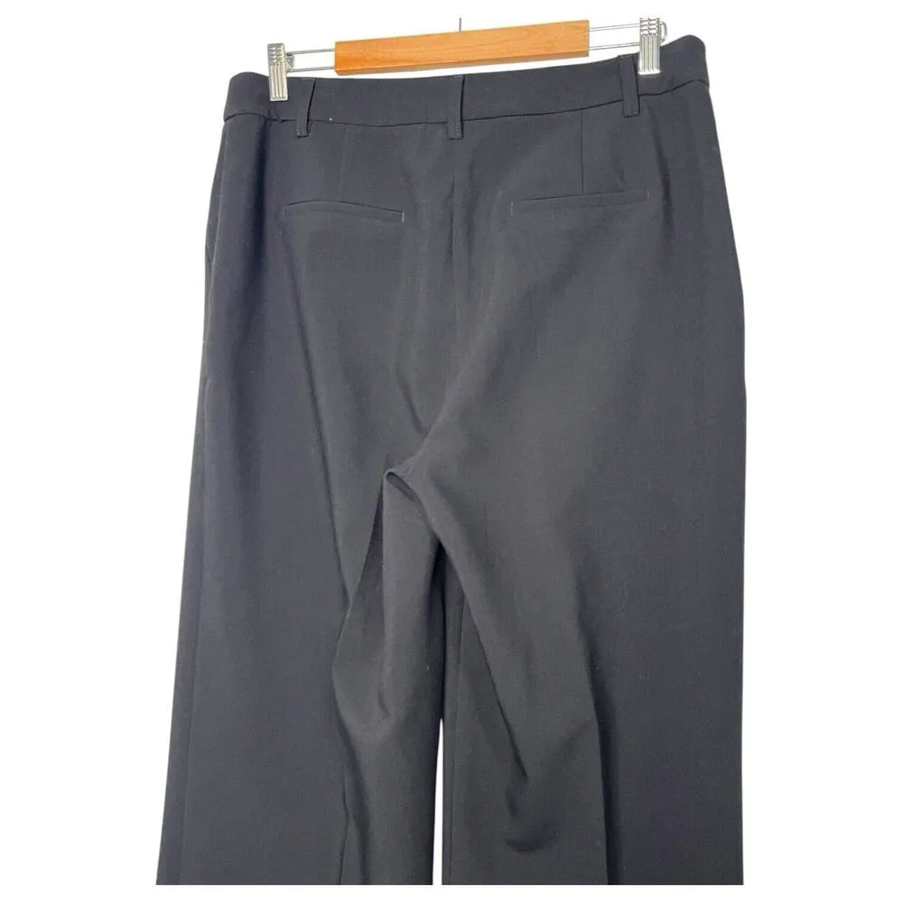 Joie Pants Womens 12 Black Slacks Wide Leg High Rise Trousers Designer Classy - Image 7