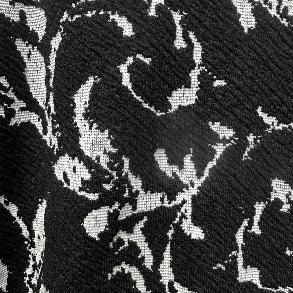 Erin London Black and White Bomber Jacket Full Zip Medium - Image 9